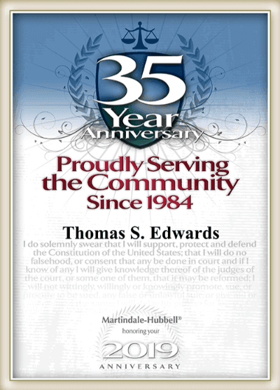 Martindale-Hubbell® 35 Year Anniversary Community Award